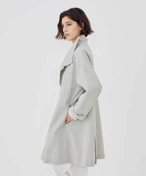 GALERIE VIE（ギャルリー ヴィー）の「パラシュートクロス スタンドカラーコート（その他アウター・レディース・ライトグレー/ネイビー・FREE）」の6枚目の写真