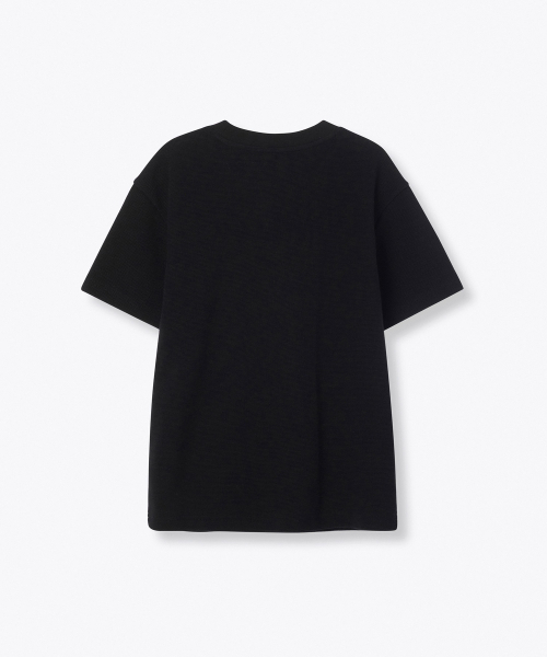 MUSINSA STANDARD KIDS（ムシンサスタンダードキッズ）の「ワッフルリラックスクルーネックTシャツ[ブラック]（Tシャツ/カットソー・レディース・その他・100/110/120/130/140/150/160）」の3枚目の写真
