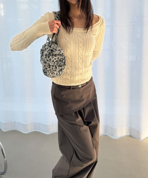 4INT.(フォイント)の「レオパード スタッズ ヴィンテージ ミニ ボストン ショルダー バッグ(ショルダーバッグ・レディース・ベージュ/ブラック/ブラウン・FREE)」の16枚目の写真