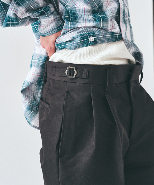 417 EDIFICE（フォーワンセブンエディフィス）の「TC ツイルサイド アジャストパンツ（スラックス・メンズ・ブラック/ベージュ/ホワイト・LARGE/MEDIUM/SMALL）」の11枚目の写真