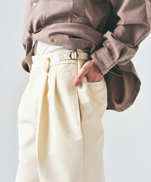 417 EDIFICE（フォーワンセブンエディフィス）の「TC ツイルサイド アジャストパンツ（スラックス・メンズ・ブラック/ベージュ/ホワイト・LARGE/MEDIUM/SMALL）」の20枚目の写真