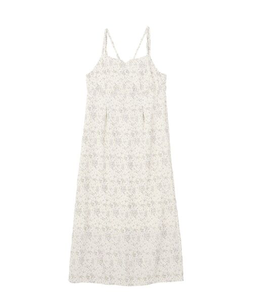 earth music&ecology（アースミュージックアンドエコロジー）の「フラワーバッククロスキャミワンピース（ワンピース・レディース・アイボリー/ブラック・FREE）」の18枚目の写真