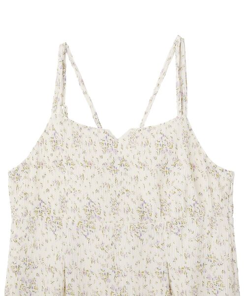 earth music&ecology（アースミュージックアンドエコロジー）の「フラワーバッククロスキャミワンピース（ワンピース・レディース・アイボリー/ブラック・FREE）」の20枚目の写真