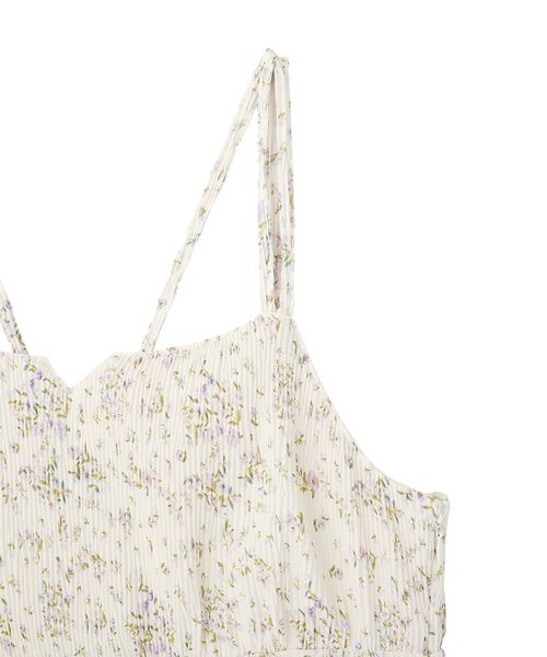 earth music&ecology（アースミュージックアンドエコロジー）の「フラワーバッククロスキャミワンピース（ワンピース・レディース・アイボリー/ブラック・FREE）」の21枚目の写真