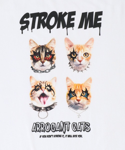SITRY(シトリー)の「Animal Rock Band Like Print T-Shirt/猫 犬 アニマル プリント オーバーサイズ 半袖Tシャツ レディース メンズ(Tシャツ/カットソー・メンズ・ホワイト/ホワイト系その他/ブラック/ブラック系その他・M/L/LL)」の7枚目の写真