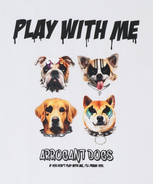 SITRY(シトリー)の「Animal Rock Band Like Print T-Shirt/猫 犬 アニマル プリント オーバーサイズ 半袖Tシャツ レディース メンズ(Tシャツ/カットソー・メンズ・ホワイト/ホワイト系その他/ブラック/ブラック系その他・M/L/LL)」の10枚目の写真