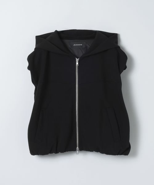 JEANASIS(ジーナシス)の「ダンボールフードベスト/647677(ベスト・レディース・グレー/ブラック・FREE)」の2枚目の写真