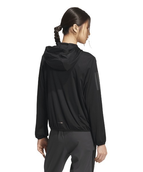 adidas(アディダス)の「アディダス adidas マストハブ UV ニット フルジップ パーカー(パーカー・レディース・スモークピンク/ブラック・S/M/L/XL)」の7枚目の写真