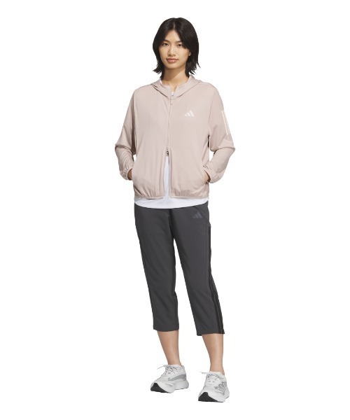 adidas(アディダス)の「アディダス adidas マストハブ UV ニット フルジップ パーカー(パーカー・レディース・スモークピンク/ブラック・S/M/L/XL)」の4枚目の写真