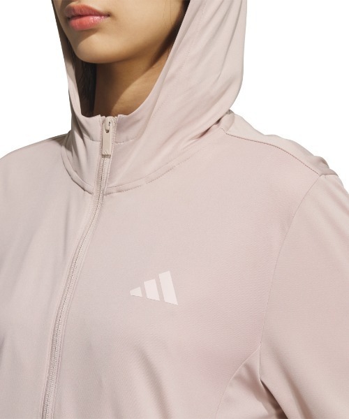 adidas(アディダス)の「アディダス adidas マストハブ UV ニット フルジップ パーカー(パーカー・レディース・スモークピンク/ブラック・S/M/L/XL)」の5枚目の写真