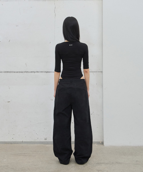 41PRAY(サイルプレイ)の「3/4 Sleeve Bodysuit / Black(Tシャツ/カットソー・レディース・ブラック・OS)」の4枚目の写真