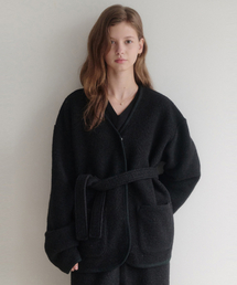 コージーウールフリーススナップジャケット(ブラック)