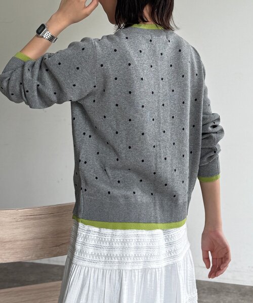 U.S. POLO ASSN.（ユーエスポロアッスン）の「フェイクレイヤードスウェットライクカーディガン（カーディガン/ボレロ・レディース・ネイビー/オレンジ/グレー系その他/グレー・FREE）」の5枚目の写真