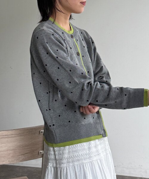 U.S. POLO ASSN.（ユーエスポロアッスン）の「フェイクレイヤードスウェットライクカーディガン（カーディガン/ボレロ・レディース・ネイビー/オレンジ/グレー系その他/グレー・FREE）」の7枚目の写真