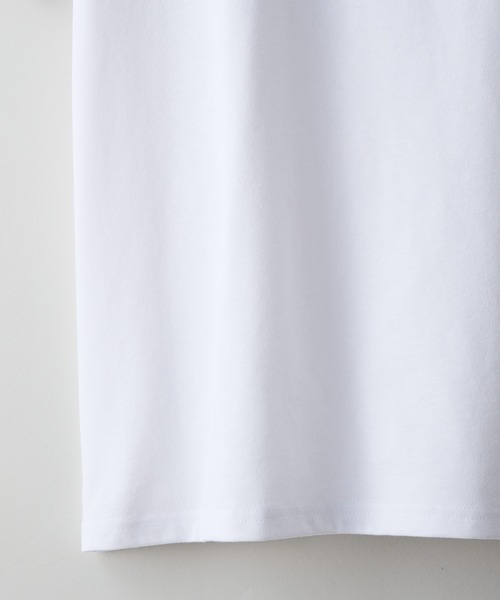 LB/S (エルビーエス)の「【ZERO STAIN/ゼロステイン】汗染みの目立ちにくいTシャツ ZEROSTAIN ヘンリーネックTシャツ 防汚 UVカット 綿タッチ・厚手(Tシャツ/カットソー・メンズ・オフホワイト/ブラック/ホワイト/スミクロ・LARGE/X-LARGE/MEDIUM)」の15枚目の写真