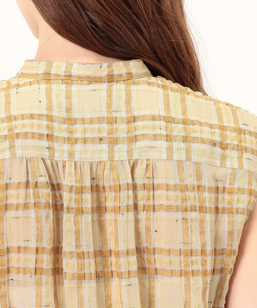 BALLSEY(ボールジィ)の「シアープラッド フレンチロングシャツブラウス(シャツワンピース・レディース・ベージュ系その他・36)」の6枚目の写真