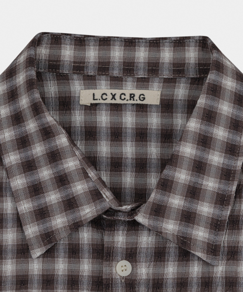 LETTERCOMO(レテルコモ)の「セイティレイギンガムチェックシャツブラウン(シャツ/ブラウス・レディース・その他・MEDIUM/LARGE)」の3枚目の写真