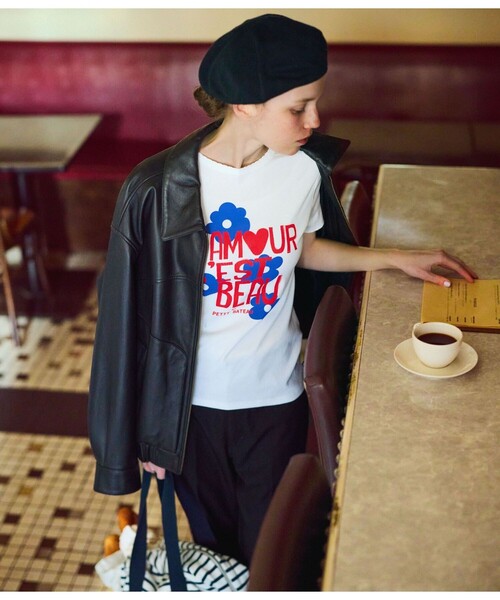 PETIT BATEAU(プチバトー)の「プリント半袖Tシャツ(Tシャツ/カットソー・レディース・ホワイト・XX-SMALL/X-SMALL/SMALL/MEDIUM/LARGE)」の2枚目の写真