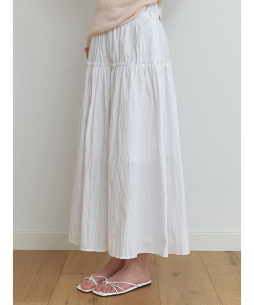 RE_L（リエル）の「Wheeler shirring skirt (white)（スカート・レディース・その他・SMALL/MEDIUM）」の3枚目の写真