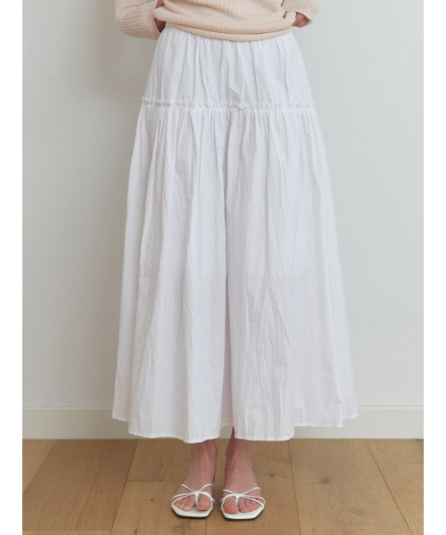 RE_L（リエル）の「Wheeler shirring skirt (white)（スカート・レディース・その他・SMALL/MEDIUM）」の4枚目の写真