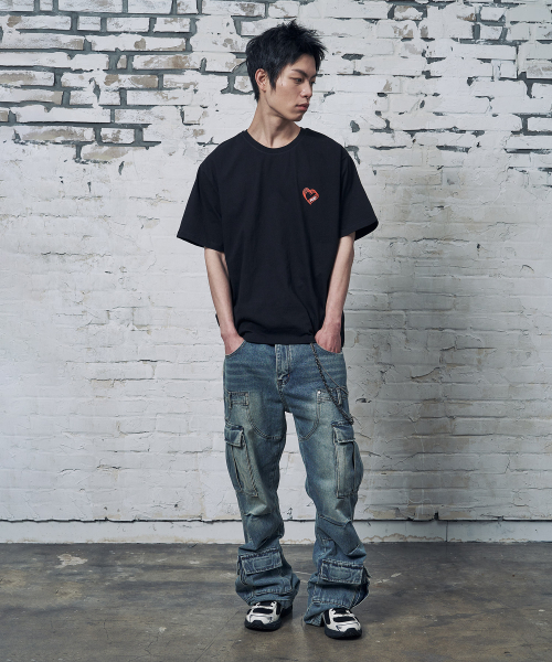 PEID(ペイド)の「PDスモールハート半袖Tシャツブラック(Tシャツ/カットソー・レディース・ブラック・2/3/4/5/6/1)」の3枚目の写真