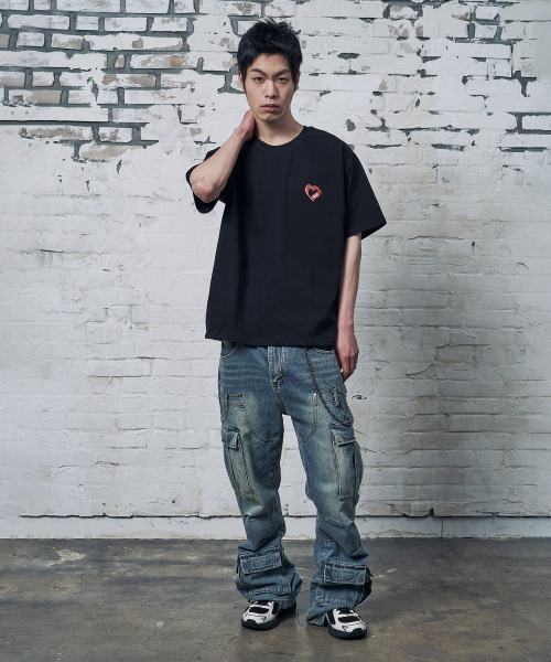 PEID(ペイド)の「PDスモールハート半袖Tシャツブラック(Tシャツ/カットソー・レディース・ブラック・2/3/4/5/6/1)」の4枚目の写真