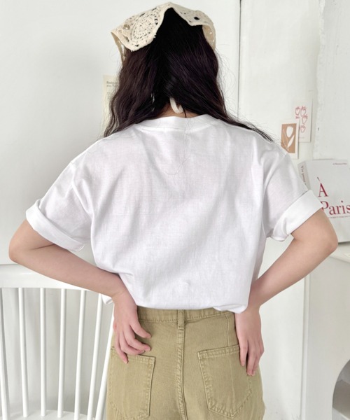SOLLON.(ソルロン)の「チェックボックスロゴプリント半袖Tシャツ(Tシャツ/カットソー・レディース・ブルー/ブラック/グリーン/ピンク・FREE)」の9枚目の写真