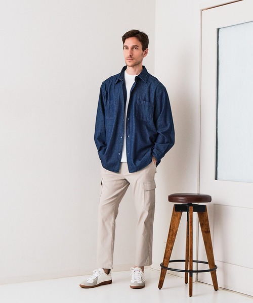 Blue Standard (ブルースタンダード)の「【BLUE STANDARD/ブルースタンダード】快適スーパーストレッチカーゴパンツ 遮熱 UVカット 冷感 軽量 イージーケア 毛玉レス(カーゴパンツ・メンズ・チャコールグレー/ダークグリーン/アイボリー/ブラック・X-LARGE/LARGE/MEDIUM)」の6枚目の写真