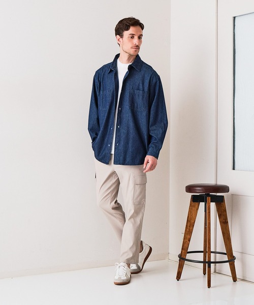 Blue Standard (ブルースタンダード)の「【BLUE STANDARD/ブルースタンダード】快適スーパーストレッチカーゴパンツ 遮熱 UVカット 冷感 軽量 イージーケア 毛玉レス(カーゴパンツ・メンズ・チャコールグレー/ダークグリーン/アイボリー/ブラック・X-LARGE/LARGE/MEDIUM)」の7枚目の写真
