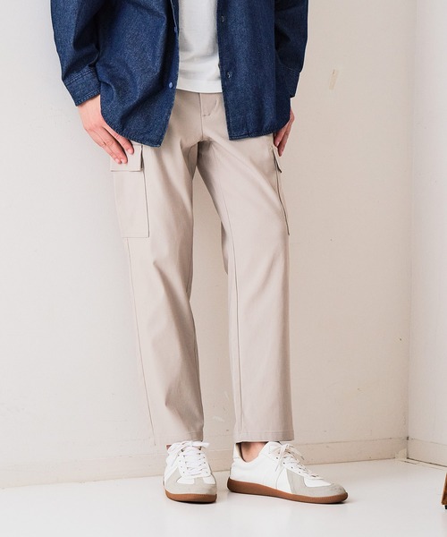 Blue Standard (ブルースタンダード)の「【BLUE STANDARD/ブルースタンダード】快適スーパーストレッチカーゴパンツ 遮熱 UVカット 冷感 軽量 イージーケア 毛玉レス(カーゴパンツ・メンズ・チャコールグレー/ダークグリーン/アイボリー/ブラック・X-LARGE/LARGE/MEDIUM)」の10枚目の写真