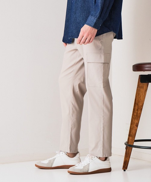 Blue Standard (ブルースタンダード)の「【BLUE STANDARD/ブルースタンダード】快適スーパーストレッチカーゴパンツ 遮熱 UVカット 冷感 軽量 イージーケア 毛玉レス(カーゴパンツ・メンズ・チャコールグレー/ダークグリーン/アイボリー/ブラック・X-LARGE/LARGE/MEDIUM)」の14枚目の写真