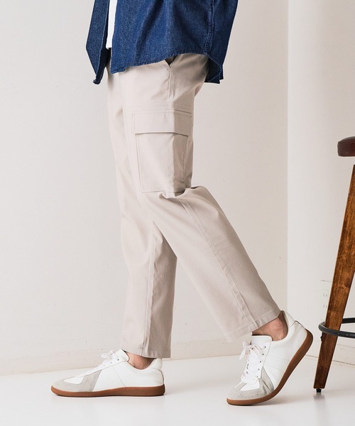 Blue Standard (ブルースタンダード)の「【BLUE STANDARD/ブルースタンダード】快適スーパーストレッチカーゴパンツ 遮熱 UVカット 冷感 軽量 イージーケア 毛玉レス(カーゴパンツ・メンズ・チャコールグレー/ダークグリーン/アイボリー/ブラック・X-LARGE/LARGE/MEDIUM)」の15枚目の写真