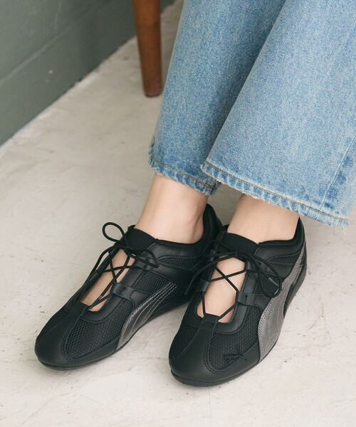 PUMA(プーマ)の「<PUMA>SPEEDCAT GO メッシュ スニーカー(スニーカー・レディース・ブラック・24cm/23.5cm/25cm/24.5cm/23cm)」の1枚目の写真