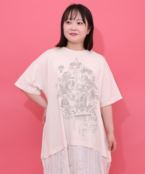 iS ScoLar(イズスカラー)の「561229:箔ラメ入りツリーハウス柄プリーツ切替ワンピース(ワンピース・レディース・アイボリー/グレー/ブラック・M)」の11枚目の写真