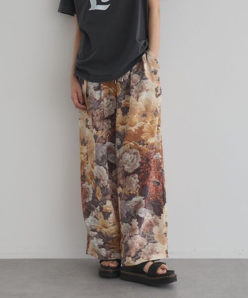 GARAGE OF GOOD CLOTHING（ガレージオブグッドクロージング）の「【日本製】ダークフラワープリントドロストワイドパンツ（その他パンツ・レディース・ダークオレンジ・FREE）」の22枚目の写真