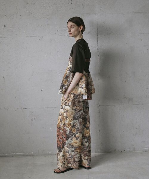 GARAGE OF GOOD CLOTHING（ガレージオブグッドクロージング）の「【日本製】ダークフラワープリントドロストワイドパンツ（その他パンツ・レディース・ダークオレンジ・FREE）」の14枚目の写真