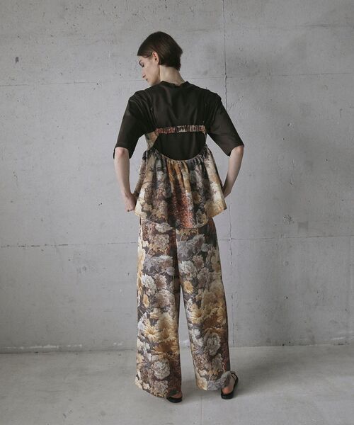 GARAGE OF GOOD CLOTHING（ガレージオブグッドクロージング）の「【日本製】ダークフラワープリントドロストワイドパンツ（その他パンツ・レディース・ダークオレンジ・FREE）」の13枚目の写真