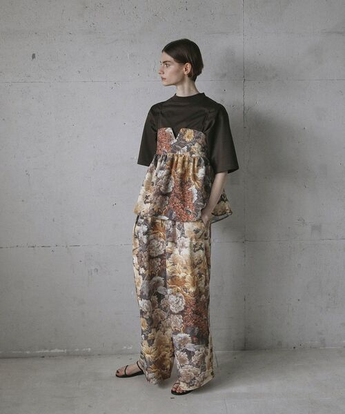 GARAGE OF GOOD CLOTHING（ガレージオブグッドクロージング）の「【日本製】ダークフラワープリントドロストワイドパンツ（その他パンツ・レディース・ダークオレンジ・FREE）」の12枚目の写真