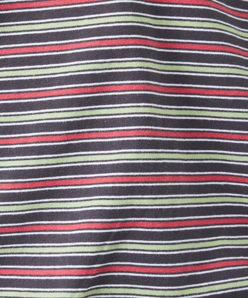 FRUIT OF THE LOOM(フルーツオブザルーム)の「【FRUIT OF THE LOOM/フルーツ・オブ・ザ・ルーム】ピーチ起毛ボーダーTシャツ/半袖/マルチボーダー/クルーネック(Tシャツ/カットソー・メンズ・チャコールグレー/ブラウン/サックスブルー/イエロー/オレンジ/アイボリー・L)」の18枚目の写真