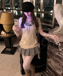 OLIVE des OLIVE（オリーブデオリーブ）の「【インフルエンサー企画 新色追加】keru レイヤード風着痩せミニワンピ（ワンピース）」