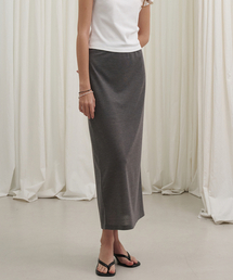 MARROT（マロット）の「シースルーバンディングスカート_チャコール（スカート）」