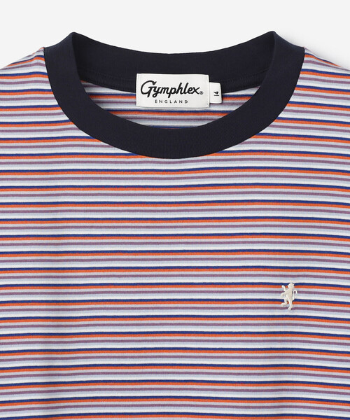 GYMPHLEX(ジムフレックス)の「Gymphlex | マルチボーダー クルーネック半袖Tシャツ WOMEN(Tシャツ/カットソー・レディース・オレンジ系その他/グリーン系その他/ブルー系その他・14/12)」の7枚目の写真
