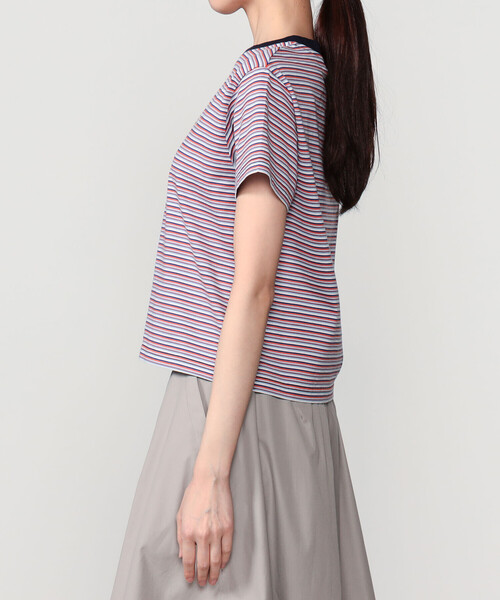 GYMPHLEX(ジムフレックス)の「Gymphlex | マルチボーダー クルーネック半袖Tシャツ WOMEN(Tシャツ/カットソー・レディース・オレンジ系その他/グリーン系その他/ブルー系その他・14/12)」の12枚目の写真