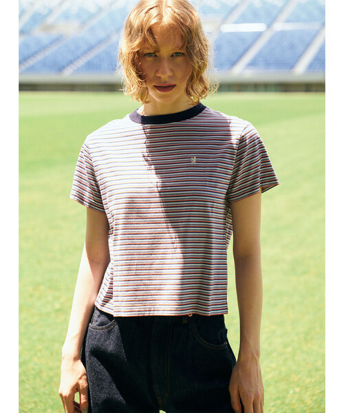 GYMPHLEX(ジムフレックス)の「Gymphlex | マルチボーダー クルーネック半袖Tシャツ WOMEN(Tシャツ/カットソー・レディース・オレンジ系その他/グリーン系その他/ブルー系その他・14/12)」の17枚目の写真