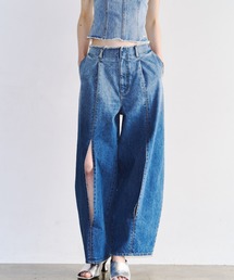 WIDE LEG SLIT DENIM/ワイドレッグスリットデニム