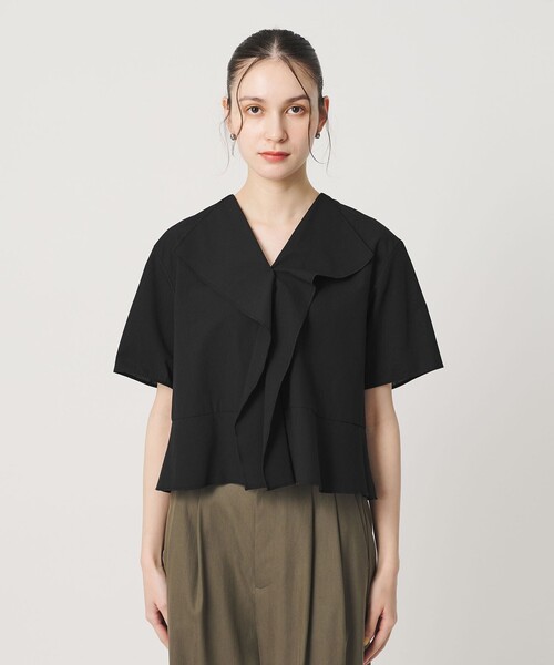 BEAUTY&YOUTH UNITED ARROWS(ビューティーアンドユースユナイテッドアローズ)の「ソリッド&ストライプ ラッフル シャツブラウス ウォッシャブル(シャツ/ブラウス・レディース・ナチュラル/ブラック/ホワイト・FREE)」の18枚目の写真