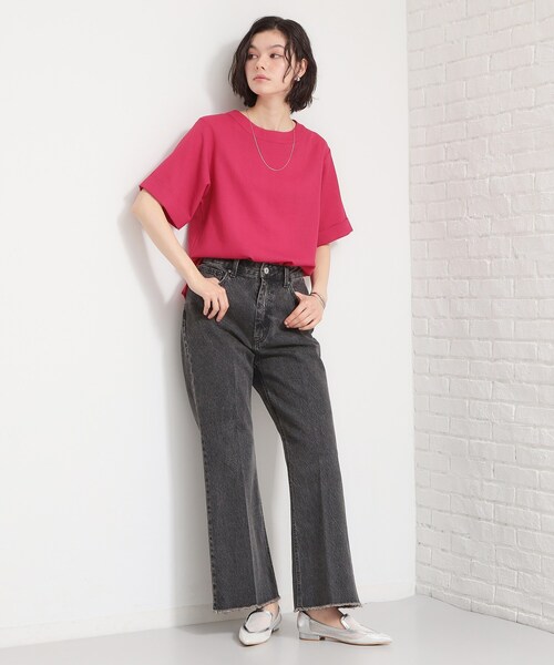 THE SHOP TK (ザ ショップ ティーケー )の「【二の腕カバーに】さらり麻調メッシュ5分袖ブラウス(シャツ/ブラウス・レディース・アイボリー系2/ブルーグリーン/ピンク系その他/ベージュ/スミクロ・13/12/14)」の20枚目の写真