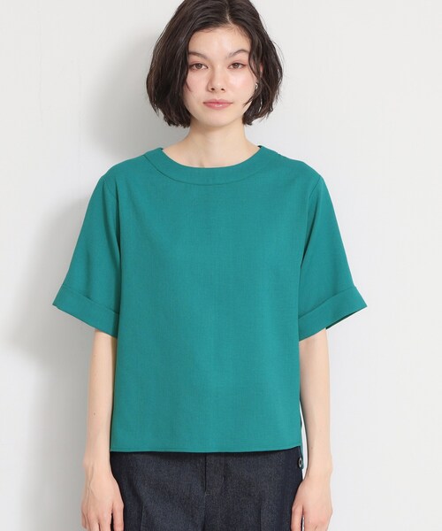 THE SHOP TK (ザ ショップ ティーケー )の「【二の腕カバーに】さらり麻調メッシュ5分袖ブラウス(シャツ/ブラウス・レディース・アイボリー系2/ブルーグリーン/ピンク系その他/ベージュ/スミクロ・13/12/14)」の14枚目の写真