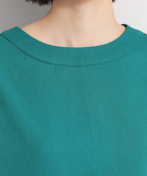 THE SHOP TK （ザ ショップ ティーケー ）の「【M-XL/二の腕カバー】さらり麻調メッシュ5分袖ブラウス（シャツ/ブラウス・レディース・アイボリー系2/ブルーグリーン/ピンク系その他/ベージュ/スミクロ・13/12/14）」の13枚目の写真