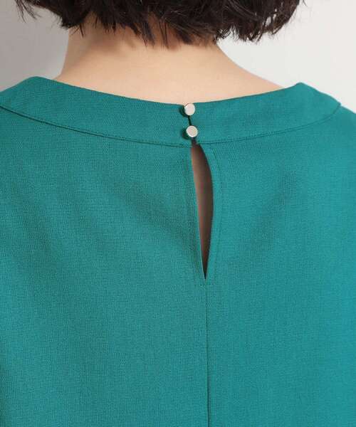 THE SHOP TK （ザ ショップ ティーケー ）の「【M-XL/二の腕カバー】さらり麻調メッシュ5分袖ブラウス（シャツ/ブラウス・レディース・アイボリー系2/ブルーグリーン/ピンク系その他/ベージュ/スミクロ・13/12/14）」の14枚目の写真
